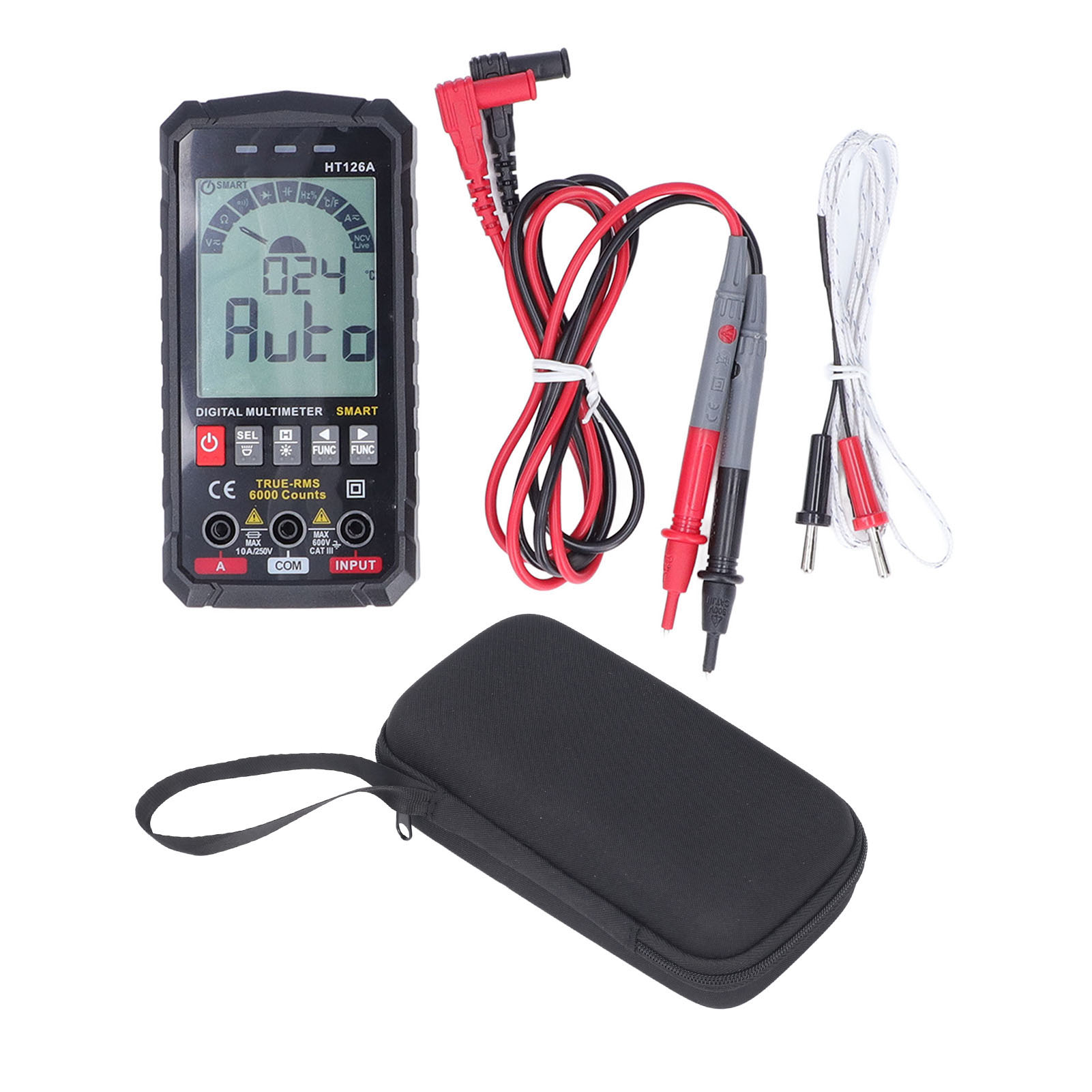 Ht126a Hochpräzisions-digitalmultimeter Mit 4000 Zählern – Misst Wechsel-/gleichspannung, Strom, Widerstand, Frequenz Und Kapazität