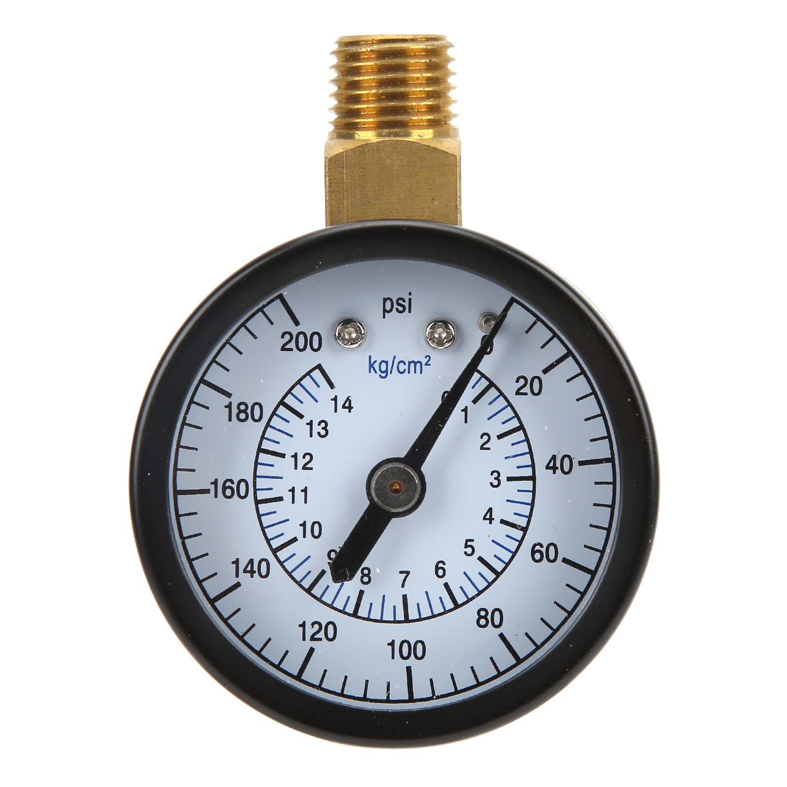 1/4npt 50mm Hydraulikdruckmanometer Für Öl Und Gas, Anzeige 0-200psi / 0-14kg/cm²
