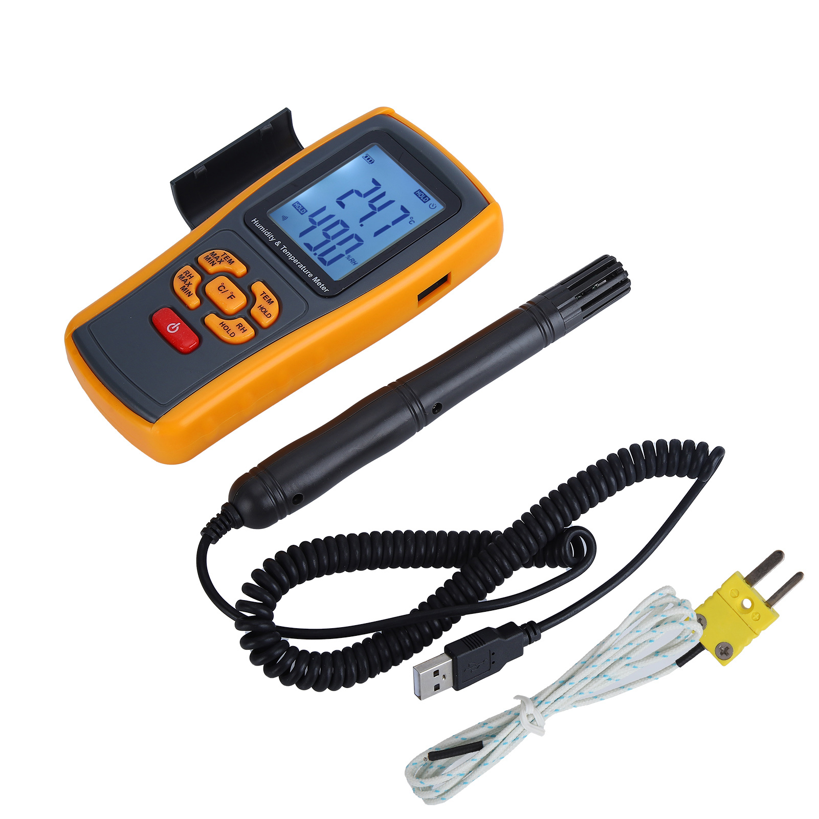 Tragbares Digitales Thermometer-hygrometer Für Industrielle Temperatur- Und Feuchtigkeitsmessung