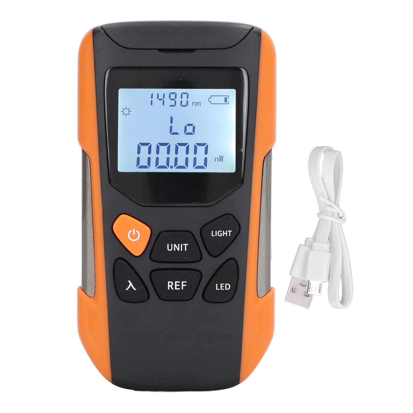 Hochpräzises Glasfaser-testgerät -70 Bis +10 Dbm, Wiederaufladbarer Lithium-ionen-akku, 5-v-gleichstromnetzteil
