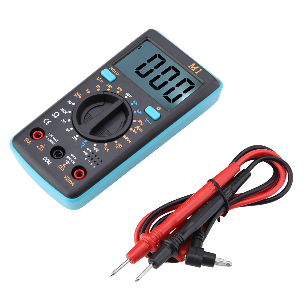 Aneng M1dc Digitalmultimeter Für Wechsel- Und Gleichstrom, Spannung Und Widerstand, Messung Von -0℃ Bis 50℃ (blau)
