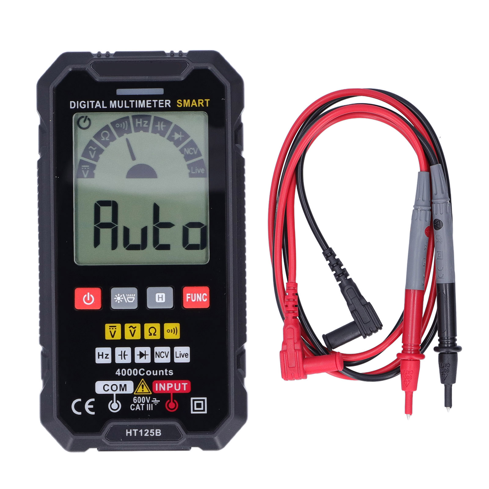 Ht125b Digitalmultimeter Mit Hd-farbdisplay, Automatische Spannungsmessung Im Außenbereich