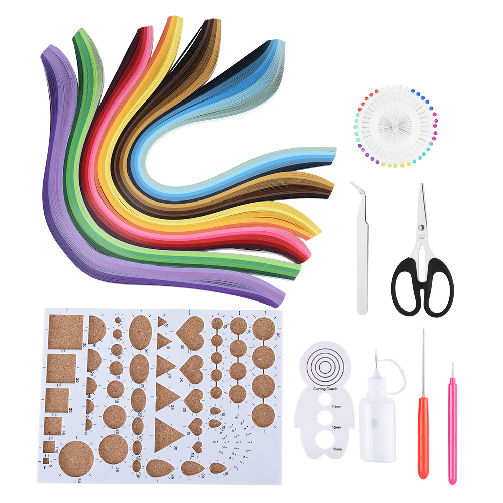 14-teiliges Diy-papierquilling-set Mit 6 Farbigen Streifen – Kreatives Werkzeug
