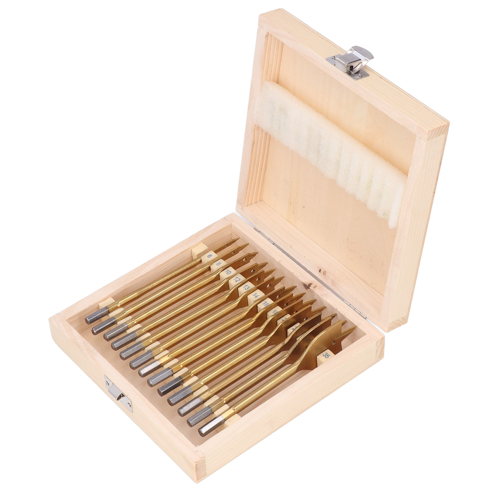 13-teiliges Set Flachbohrer Für Holzbearbeitung, Kohlenstoffstahl, 1/4"-sechskantschaft, Palettenbohrer