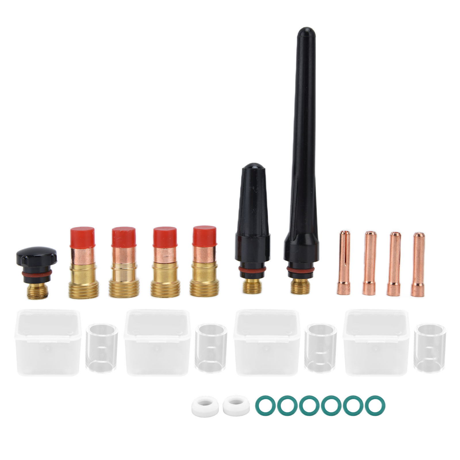 23-teiliges Wig-schweißbrenner-set Mit Gaslinse, Elektrode Und Dichtungsringen Für Wp17/18/26