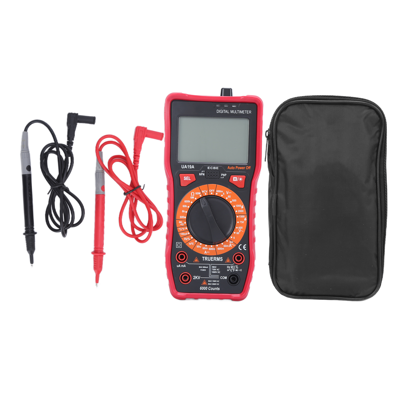 Das Tragbare Digitalmultimeter Ua19a Misst Spannung, Strom, Widerstand Und Kapazität Bis Zu 1000 V.