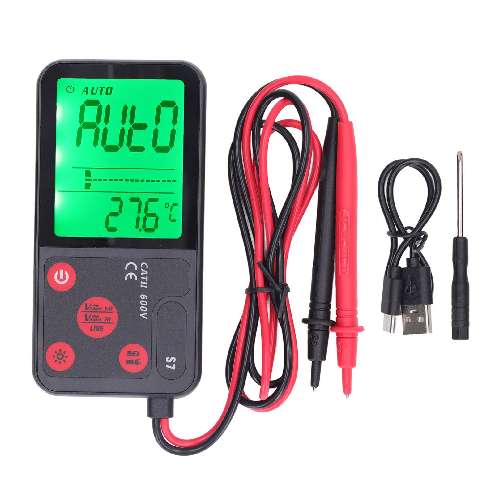 3,5-zoll-digitalmultimeter Mit 6000 Zählern – Multifunktionales Tragbares Voltmeter Mit Automatischer Erkennung