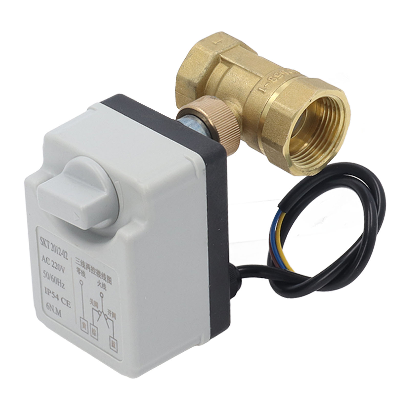 3-adriges Motorisiertes Ventil, 2-punkt-steuerung, 1 Position, 2-wege, Automatisch/manuell, Dn25, 220 V Ac