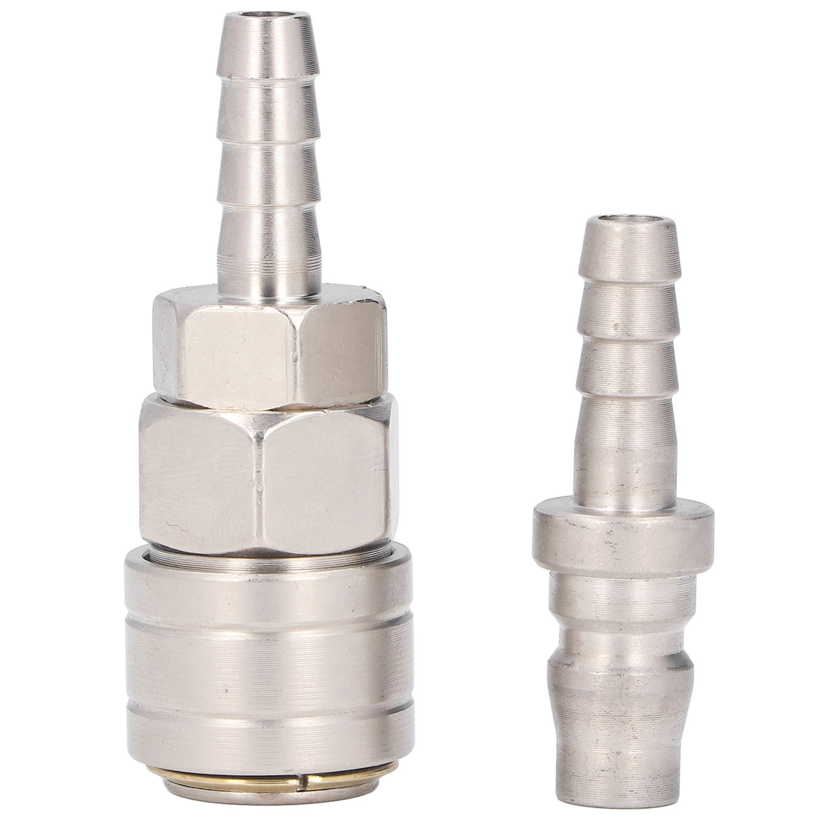 Selbstsichernde Pneumatische Verschraubung Aus Vernickeltem Edelstahl - Schnellanschluss Für Schläuche (8 Mm Langer Schaft Sh+ph20)