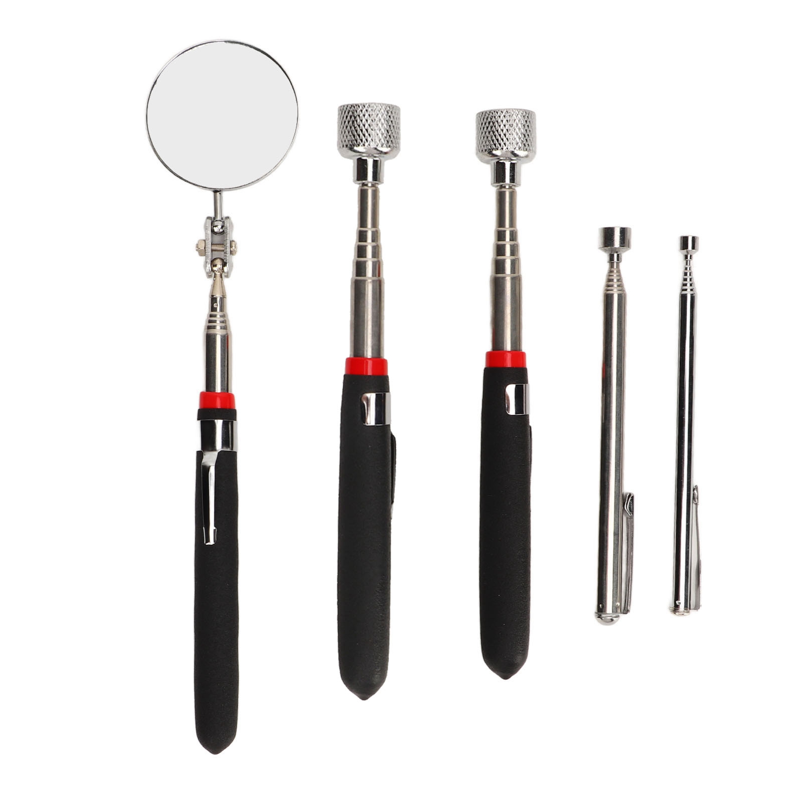 Set Mit 5 Magnetischen Hebewerkzeugen: 15 Lb, 10 Lb, 3,5 Lb, 1,5 Lb, Mit Teleskopischem Magnetgreifer Und Rundem Inspektionsspiegel
