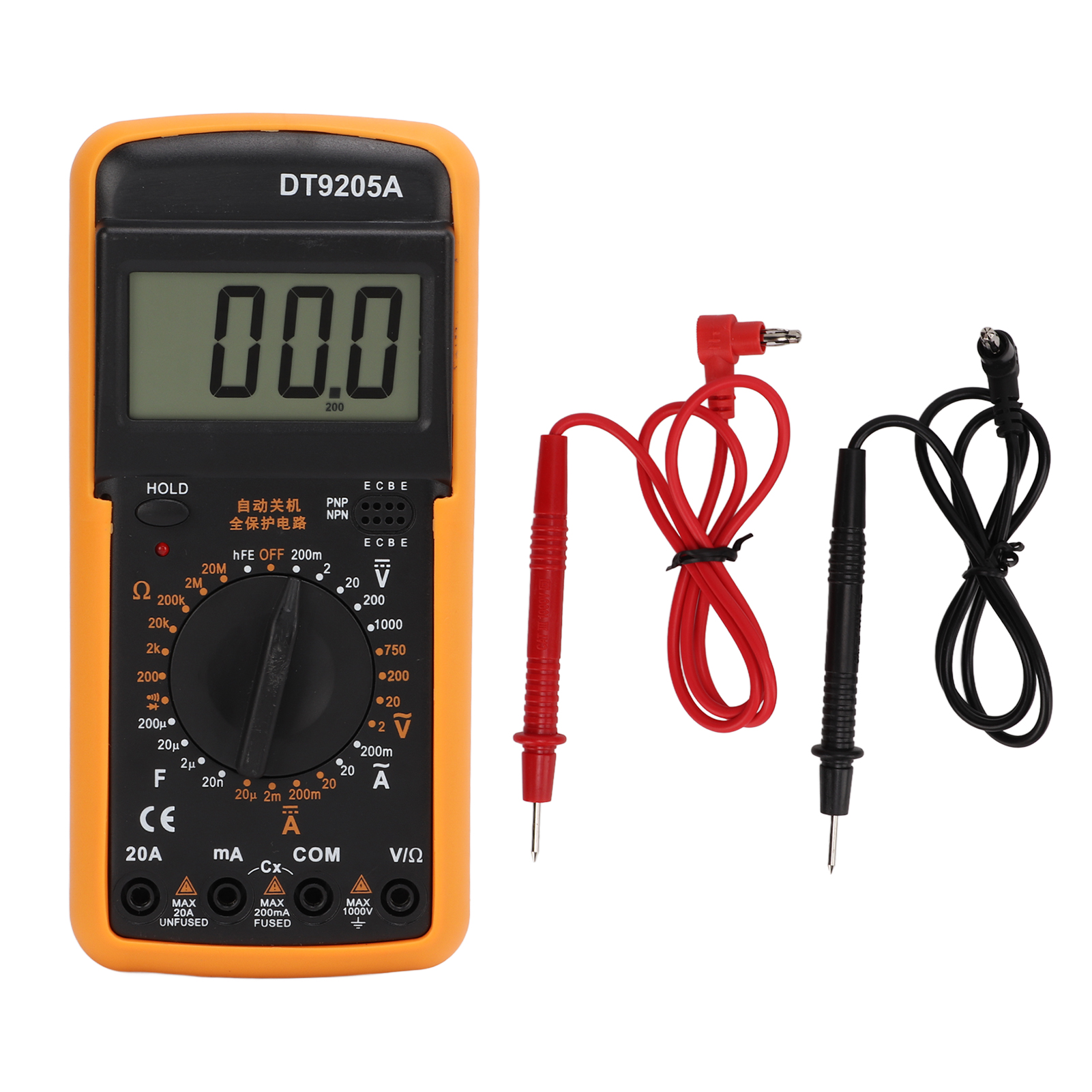 Dt9205a Hochpräzises Digitales Multimeter Mit Überlastschutz Für Elektrische Prüfungen