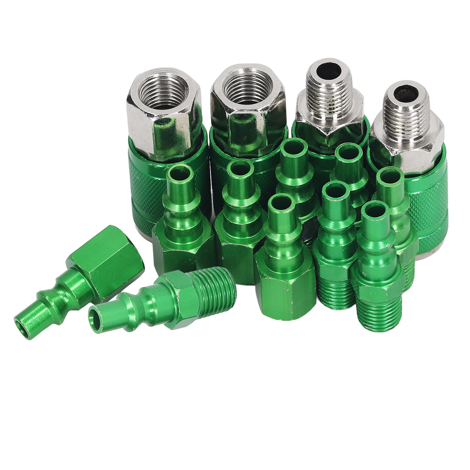 4-teiliges Universelles Luftanschlussset Und 10 I/m 1/4 Npt Aro-stopfen Aus Aluminiumlegierung, Luftschlauch-anschlussset