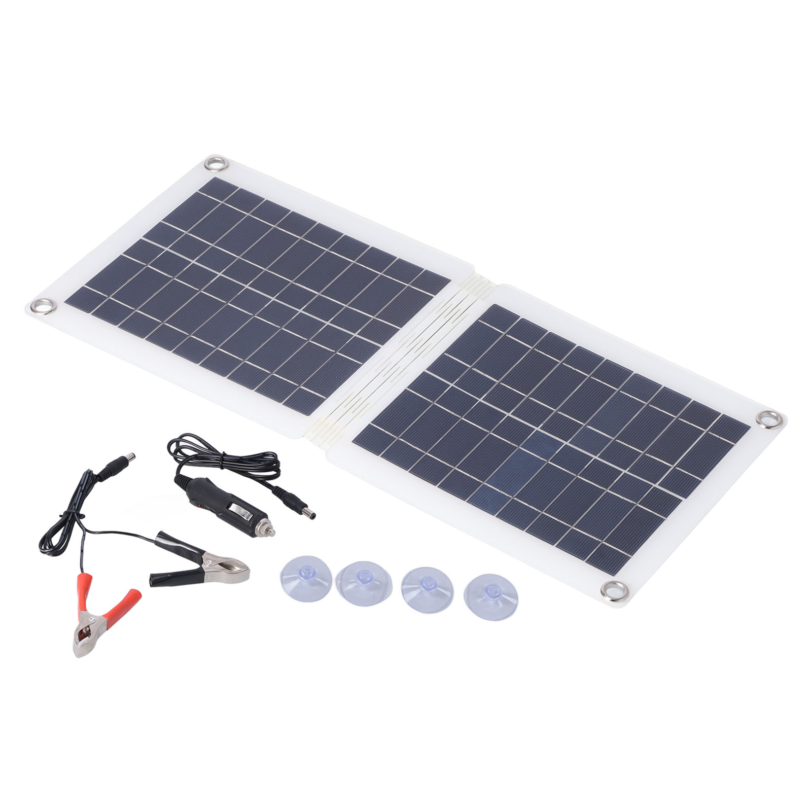 Tragbares Polykristallines Solarpanel Mit Zwei Usb-anschlüssen, 12v/18v-autobatterieladegerät Für Handy, Mp3, Mp4, 10w