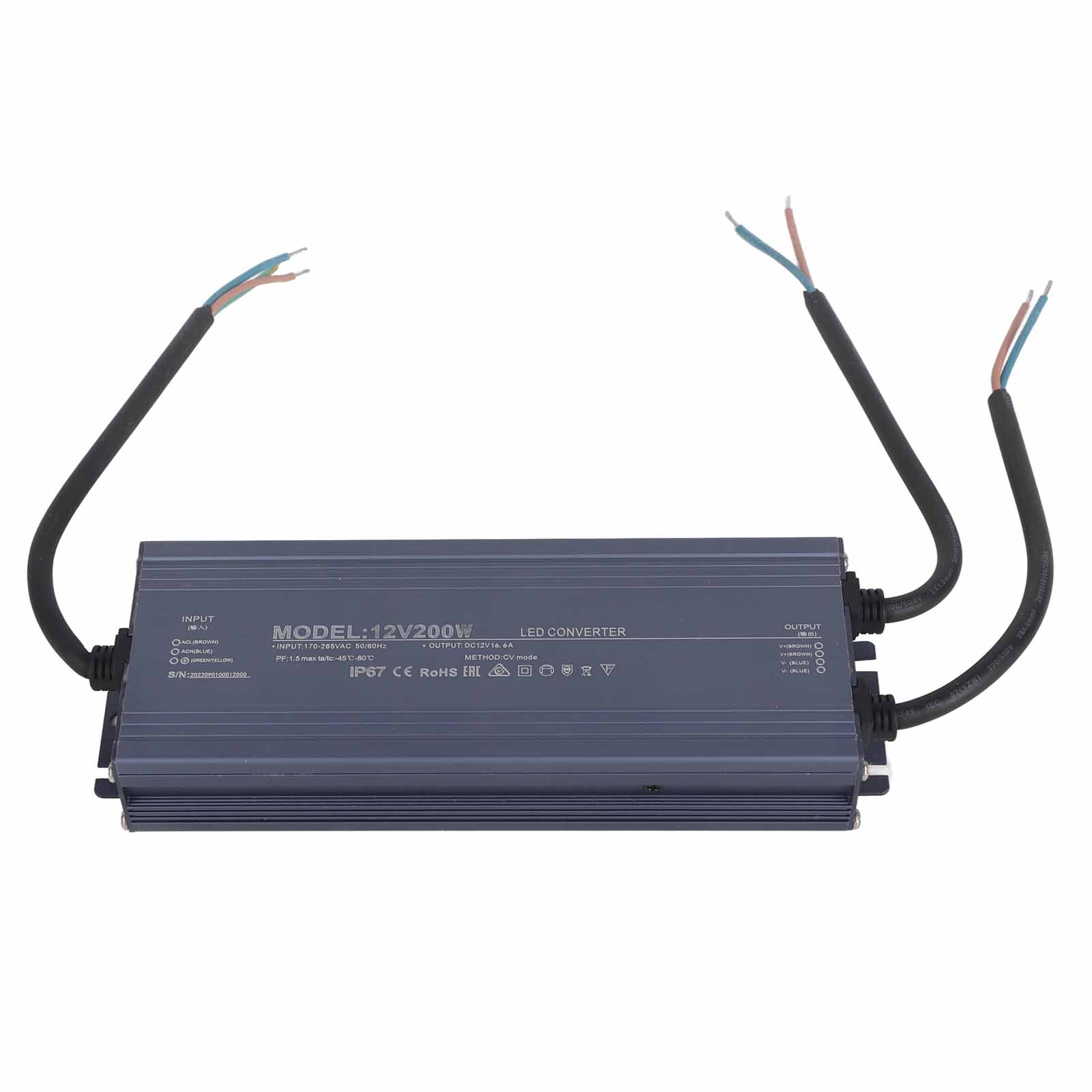 Ip67 Wasserdichter 200w 12v 16,6a Led-netzteil Für Außenbeleuchtungstransformator