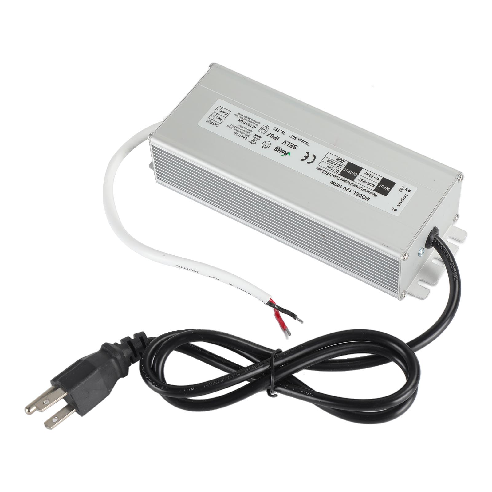 Ip67 Wasserdichtes Led-netzteil, Kleine Größe, Hohe Effizienz, Sicherheitsschutz, Ac-eingang 100-265v, Us-stecker, 12v Ausgang.
