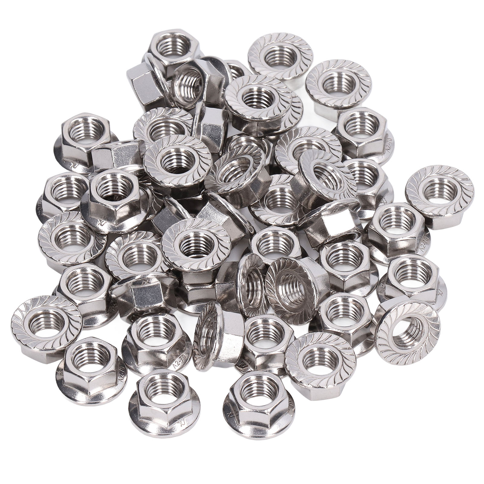 50-teiliges Flanschmuttern-set Aus Edelstahl 304, M4, Reparaturbefestigungsset