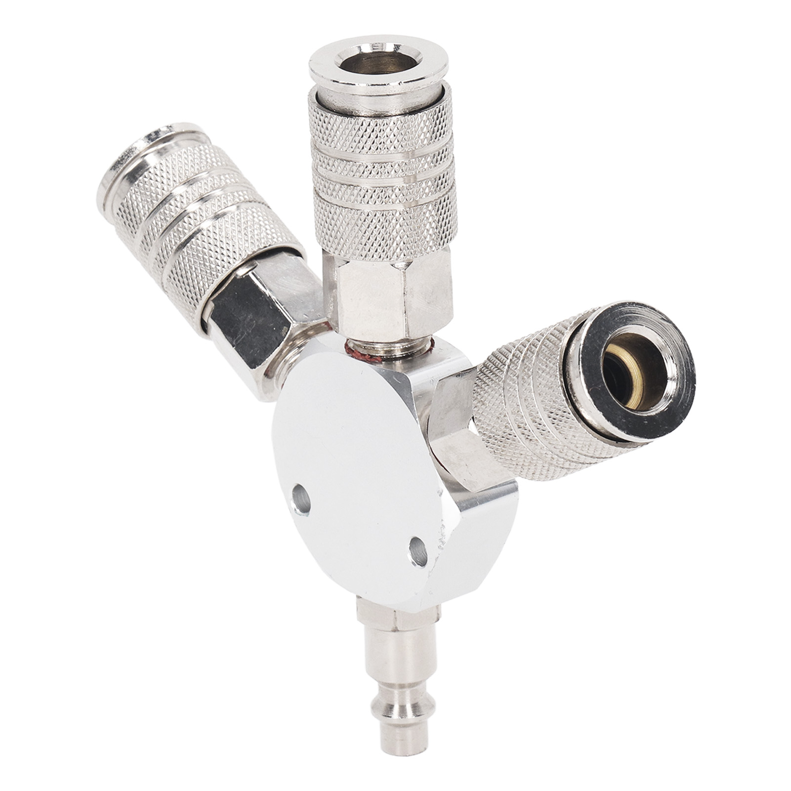 3-wege-luftverteiler, 1/4"-npt-außengewinde, Pneumatische Verschraubung Aus Aluminiumlegierung Für Industrielle Anwendungen