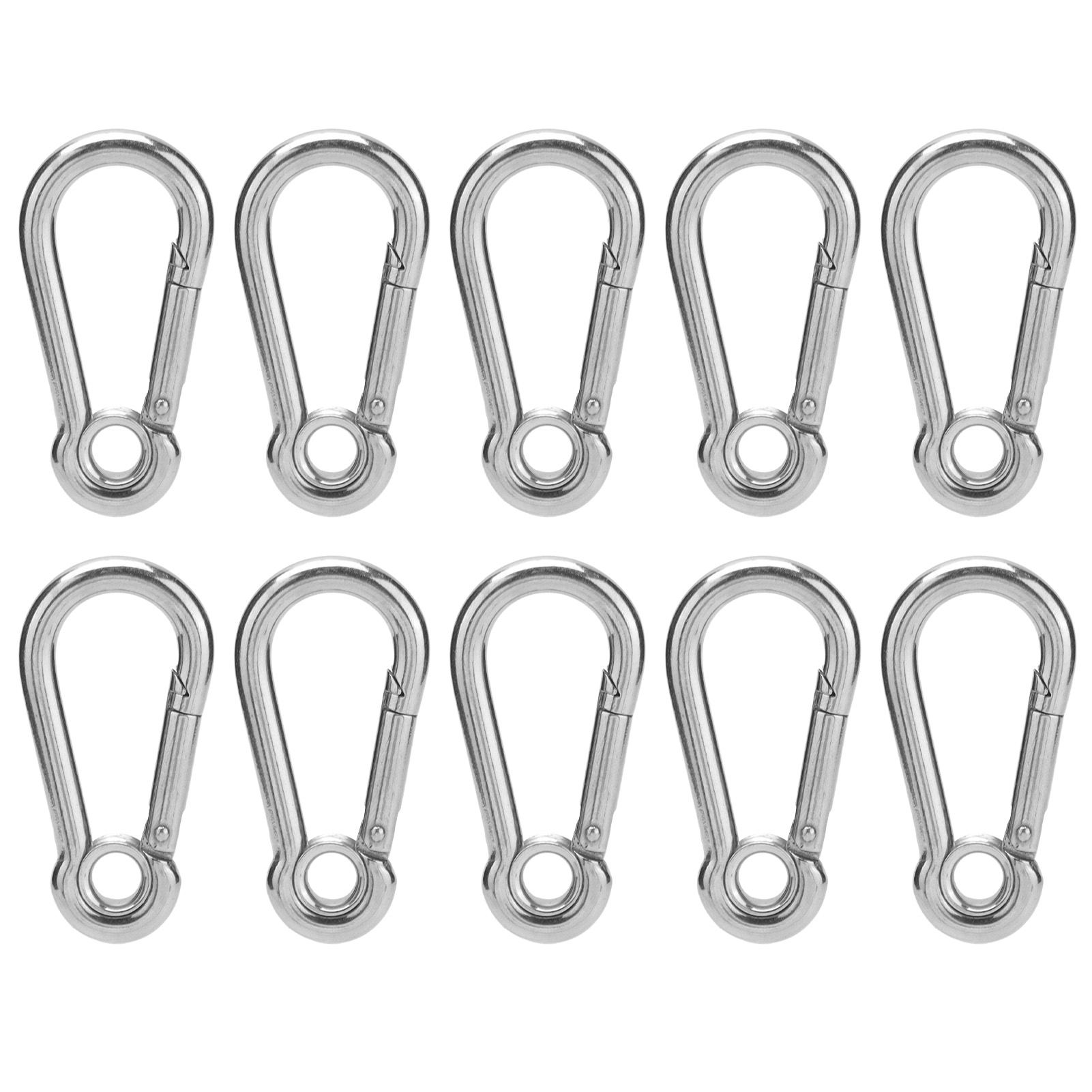 10 Stück Edelstahl-karabiner, Sichere Federhaken Für Seile, M7 (7 Mm) Befestigungszubehör