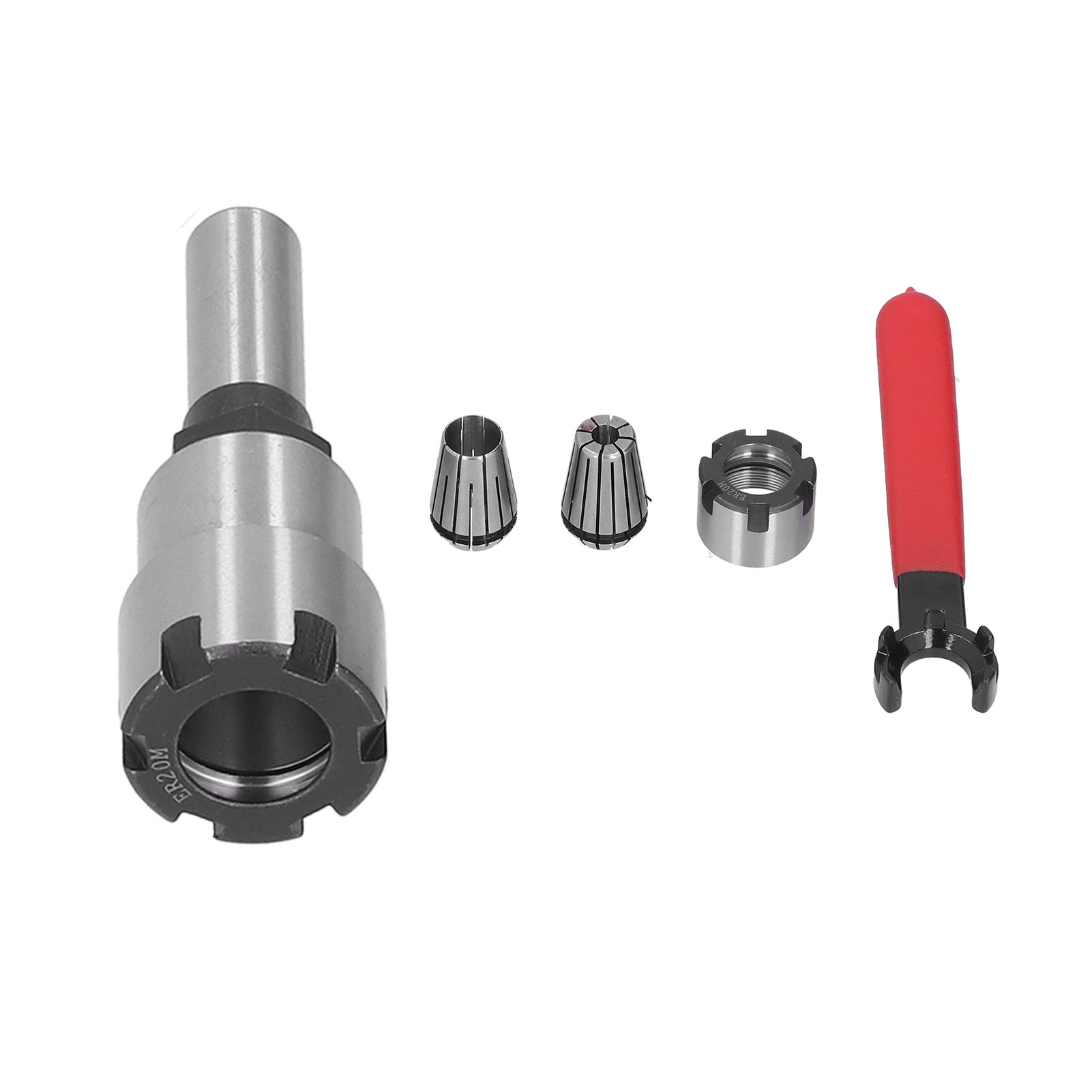 Set Mit 5 Er20-fräserverlängerungen Inklusive Steckschlüsseln, Schraubenschlüssel Und Muttern Für 12,7 Mm (1/2 Zoll) Schaft