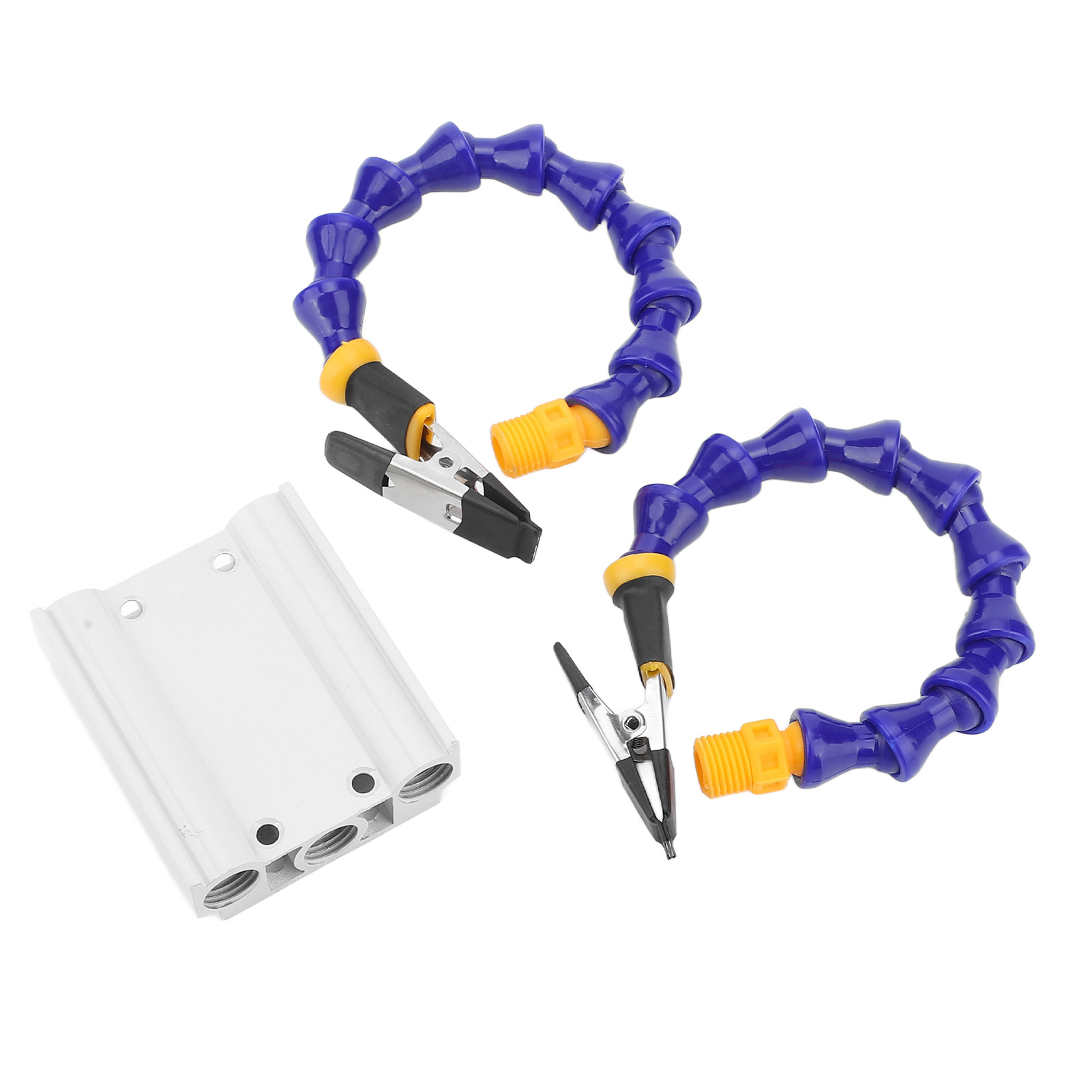Abs-schweißklemmen Mit Flexiblem Arm, Aluminiumlegierungssockel Und Abnehmbaren Gummispitzen – 2er-pack