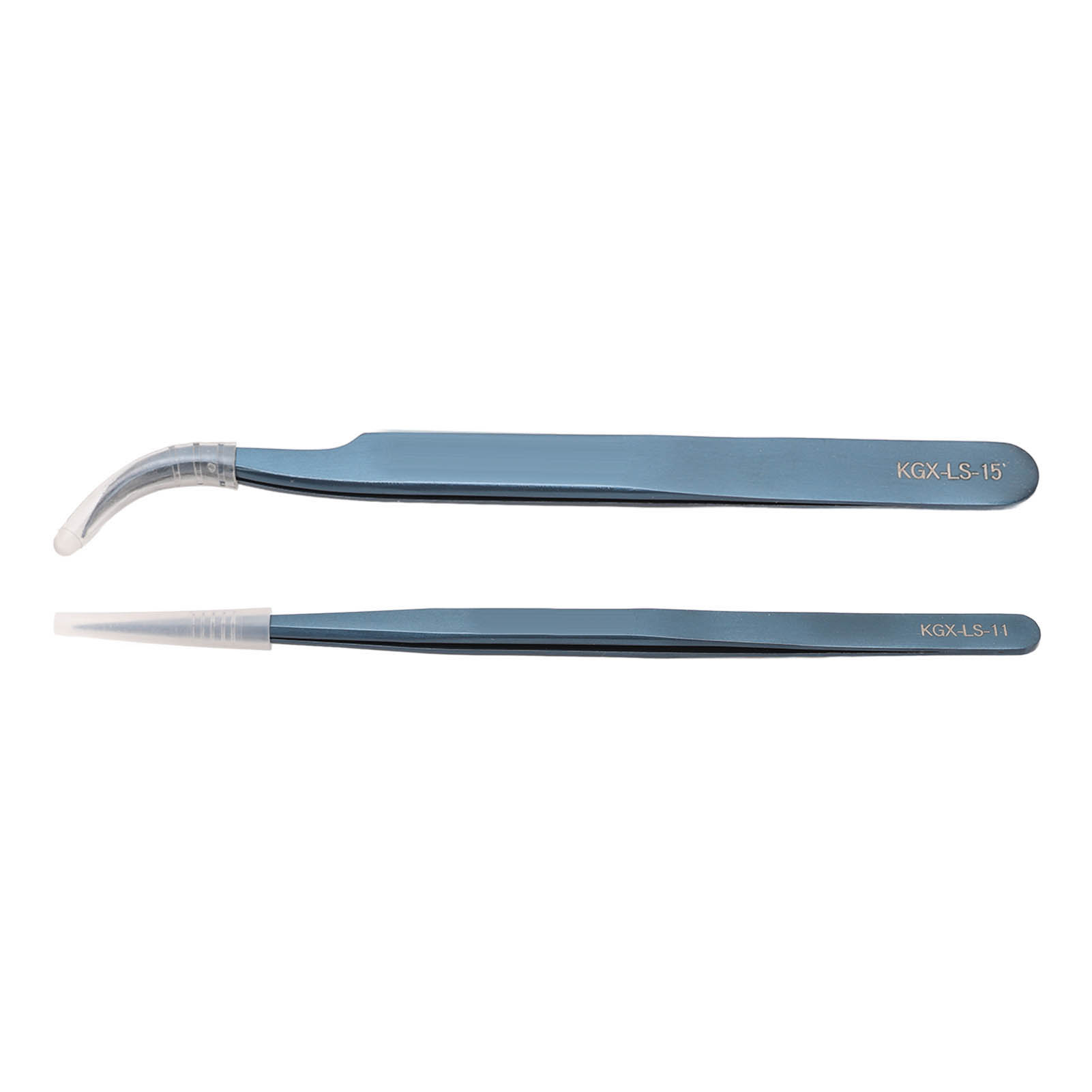 Lötpinzette Aus Aluminiumlegierung Für Leiterplatten, Mit Gebogenem Und Geradem Kopf, Antimagnetisch Und Präzise, Blaue Farbe