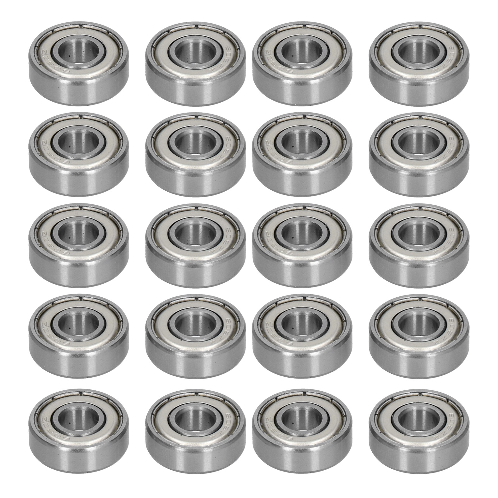 20 Doppelt Abgedichtete Rillenkugellager Aus Stahl Für Industrieanlagen, 3600-0722-0008
