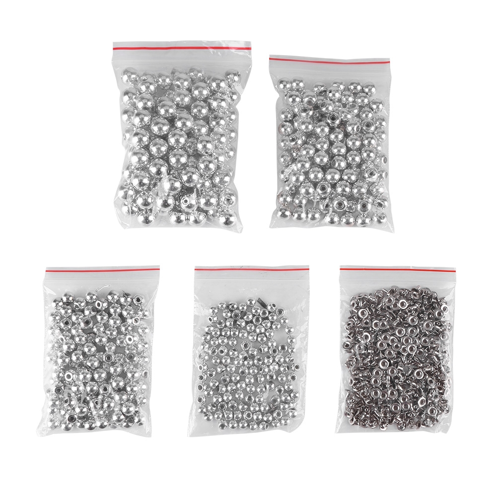 300 Dekorative Silbernieten Für Taschen Und Bastelarbeiten, Sortiert In Den Größen 6 Mm, 8 Mm, 10 Mm Und 12 Mm