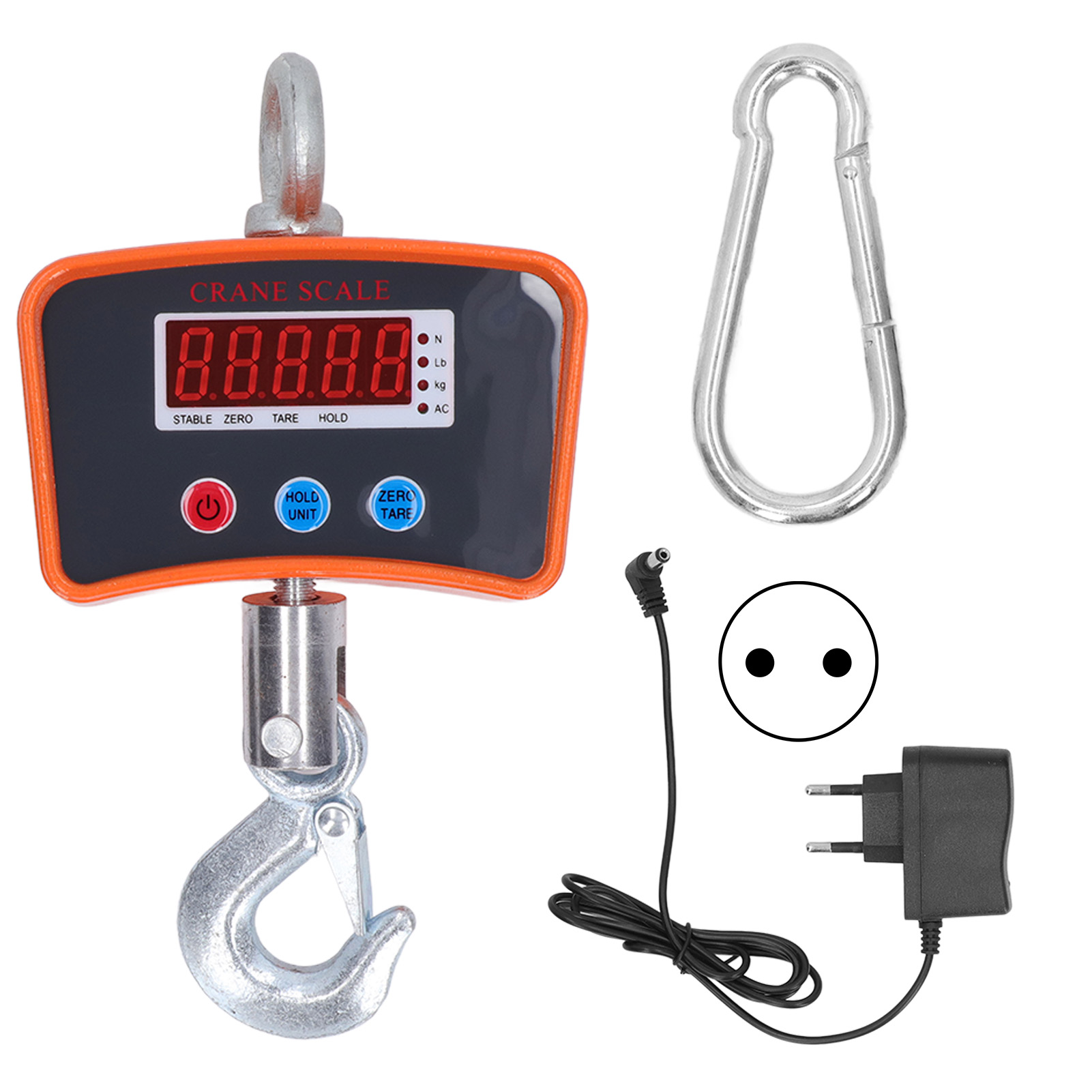 500 Kg (1100 Lb) Industrielle, Hochbelastbare Digitale Kranwaage Mit Led-anzeige, 100–240 V Eu-stecker