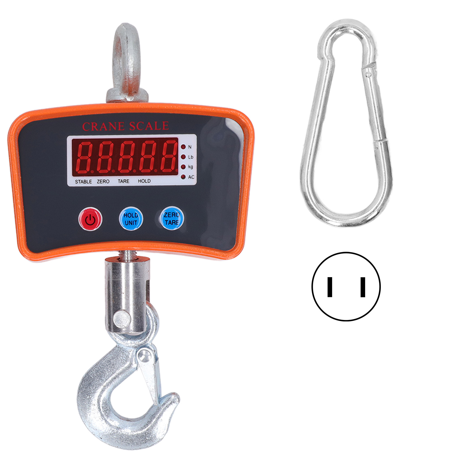 Industrielle, Hochbelastbare Digitale Kranwaage (500 Kg / 1100 Lb) Mit Led-anzeige, 100–240 V Us-stecker