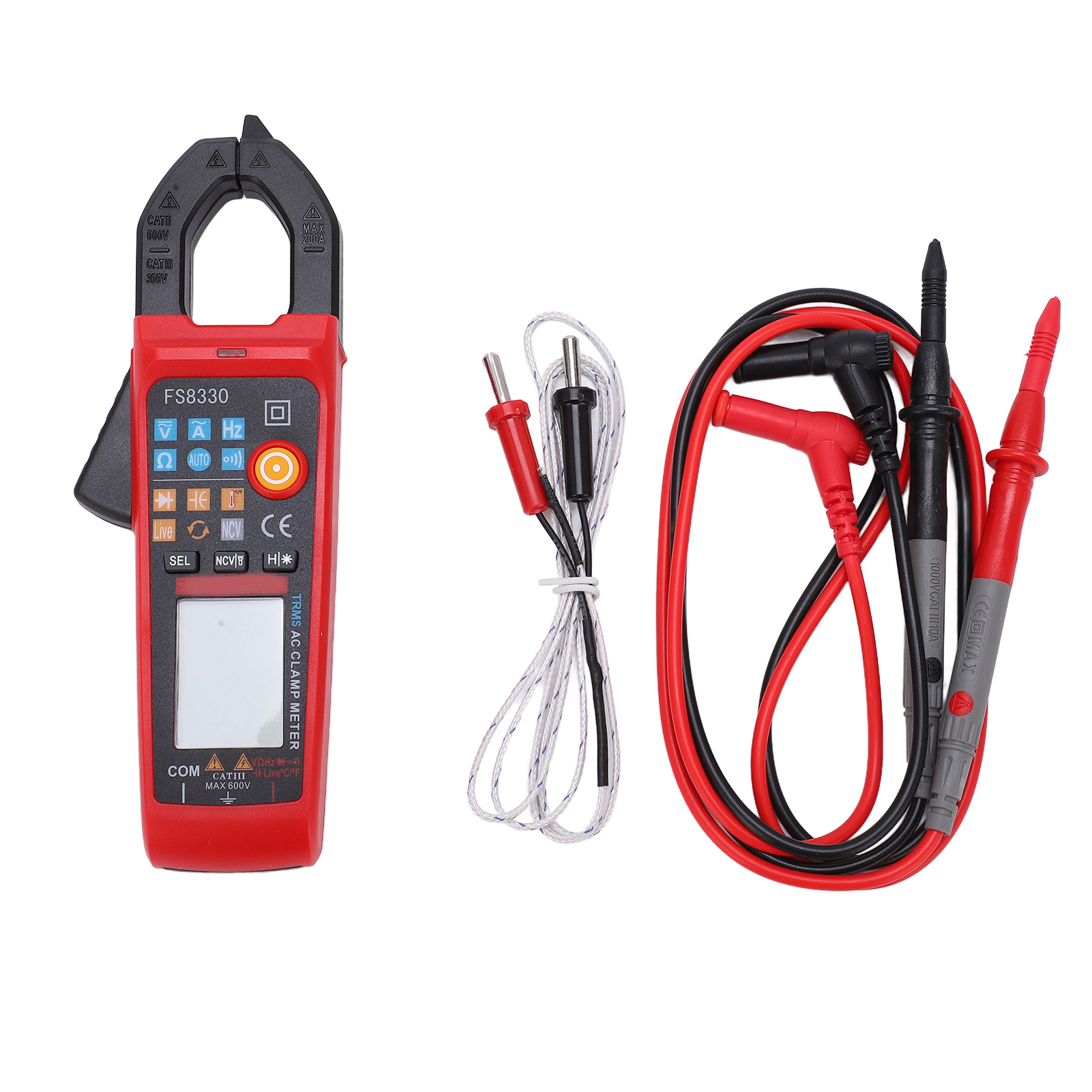 Fs8330 200a/600v Digitalmultimeter Mit Stromzange Und Überlastschutz