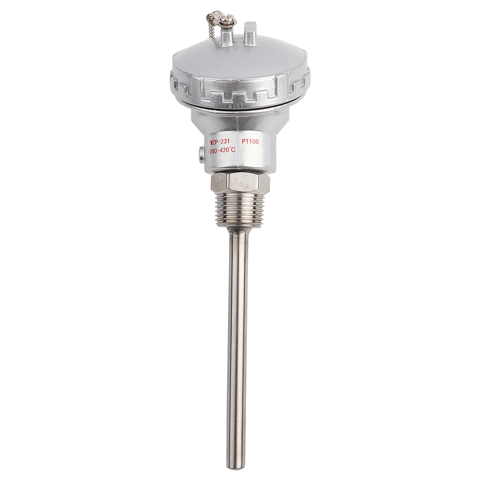 Rtd Pt100 Temperatursensor Mit 1/2" Npt Sonde Und Anschlusskopf Für Thermoelement (länge 100 Mm)