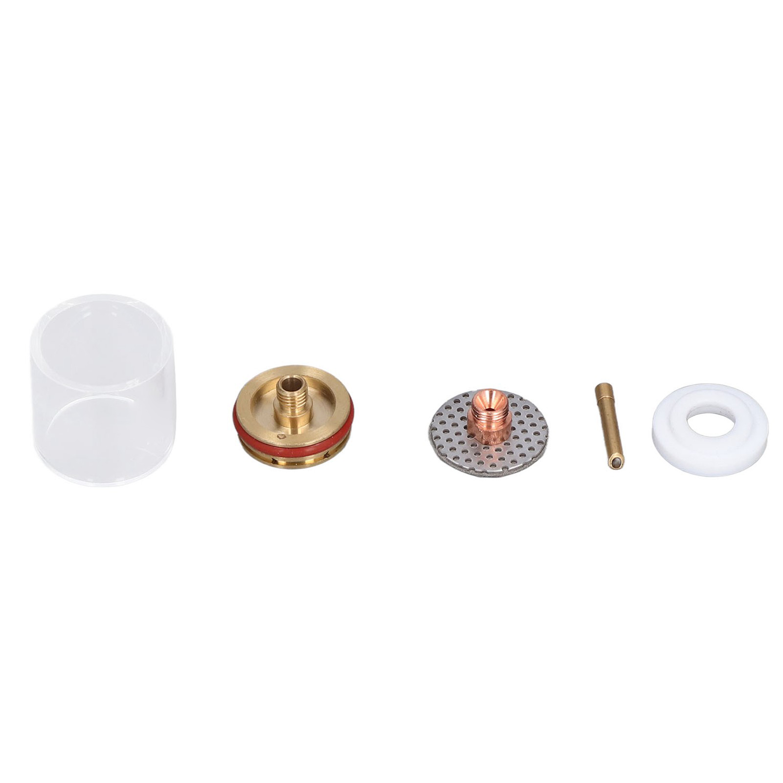 5-teiliges Düsenset Aus Messing Und Glas Für Wp-20/25 Wig-schweißbrenner, Mit Kragen Und Düsen Für Argonschweißen