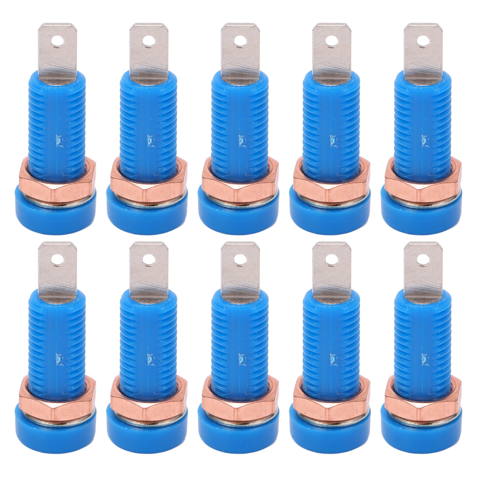 10 Stück 4-mm-bananenstecker-buchsen-einbau-klemmenblock Für Elektronische Instrumente, Blau
