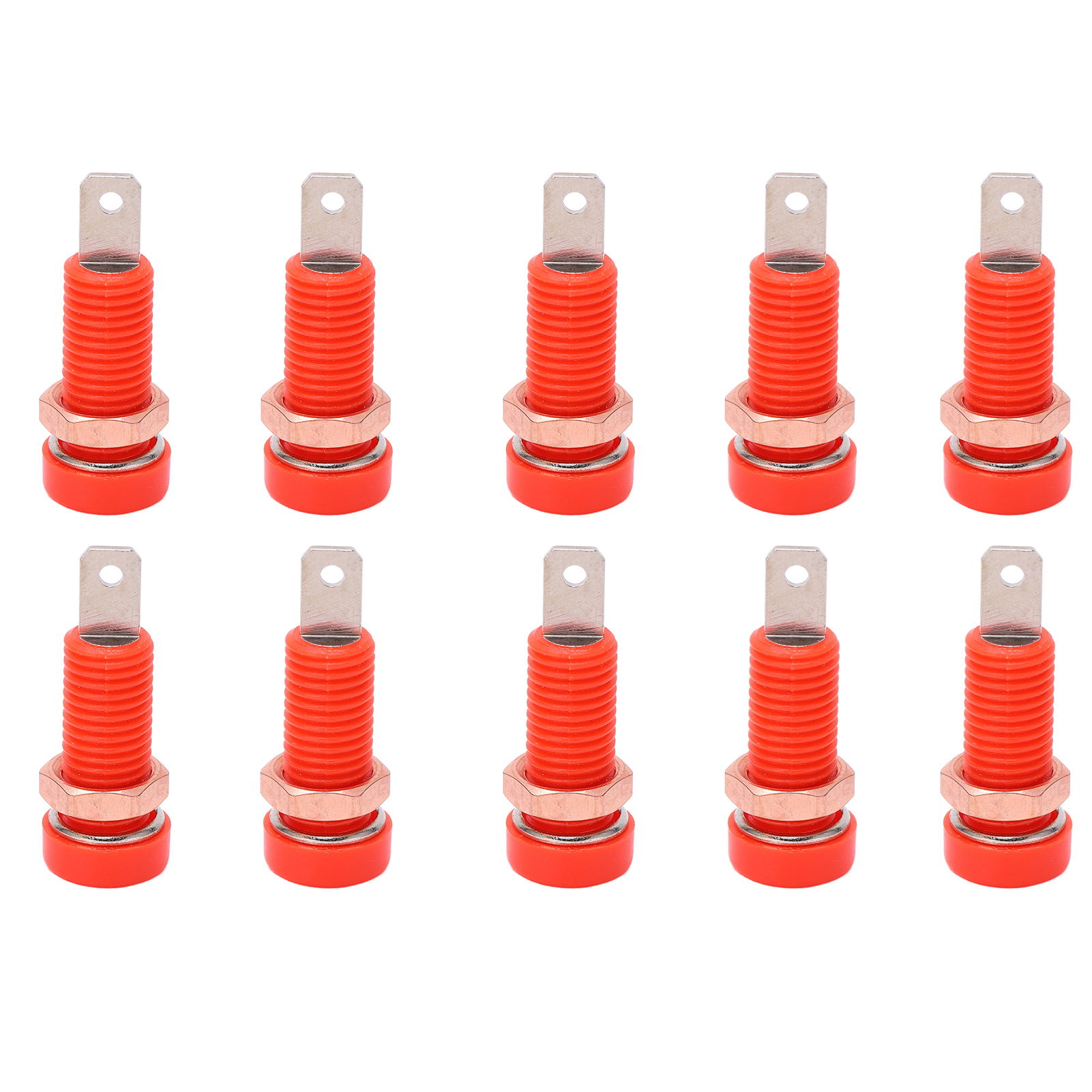 10 Stück 4-mm-bananenstecker-einbaubuchsen Für Elektronische Instrumente, Rot