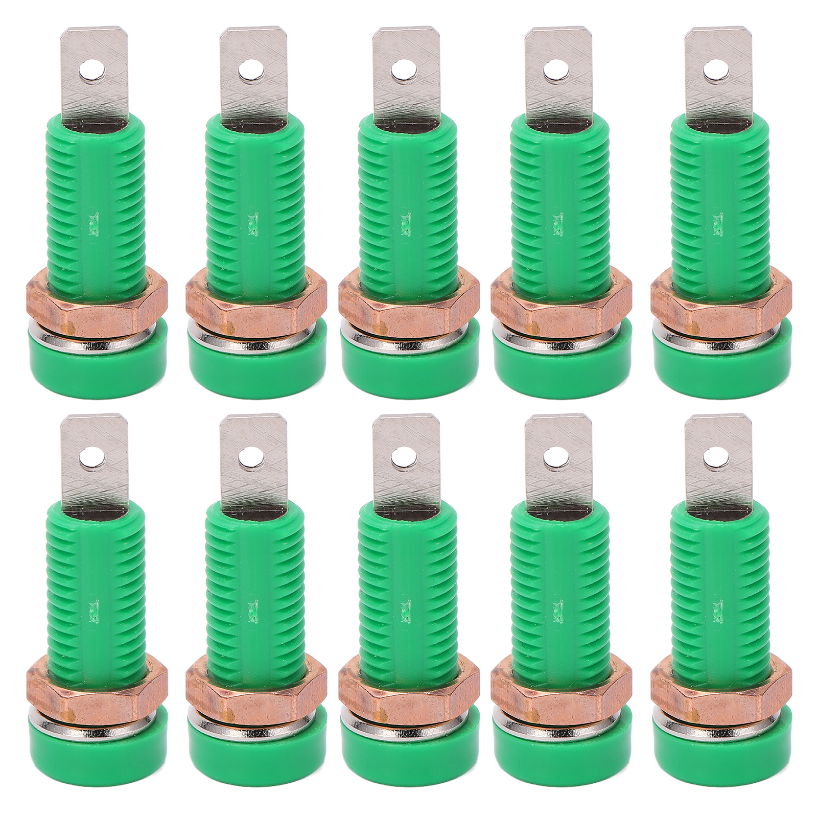 10 Stück 4-mm-bananenstecker-einbaubuchsen Für Elektronische Instrumente, Grün