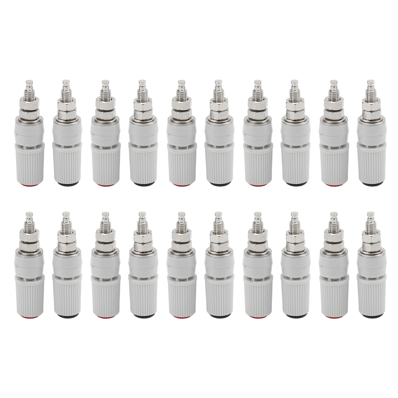 20 Stück M5-stecker, Schwarz/rot, 4 Mm Bananenstecker-buchsenadapter