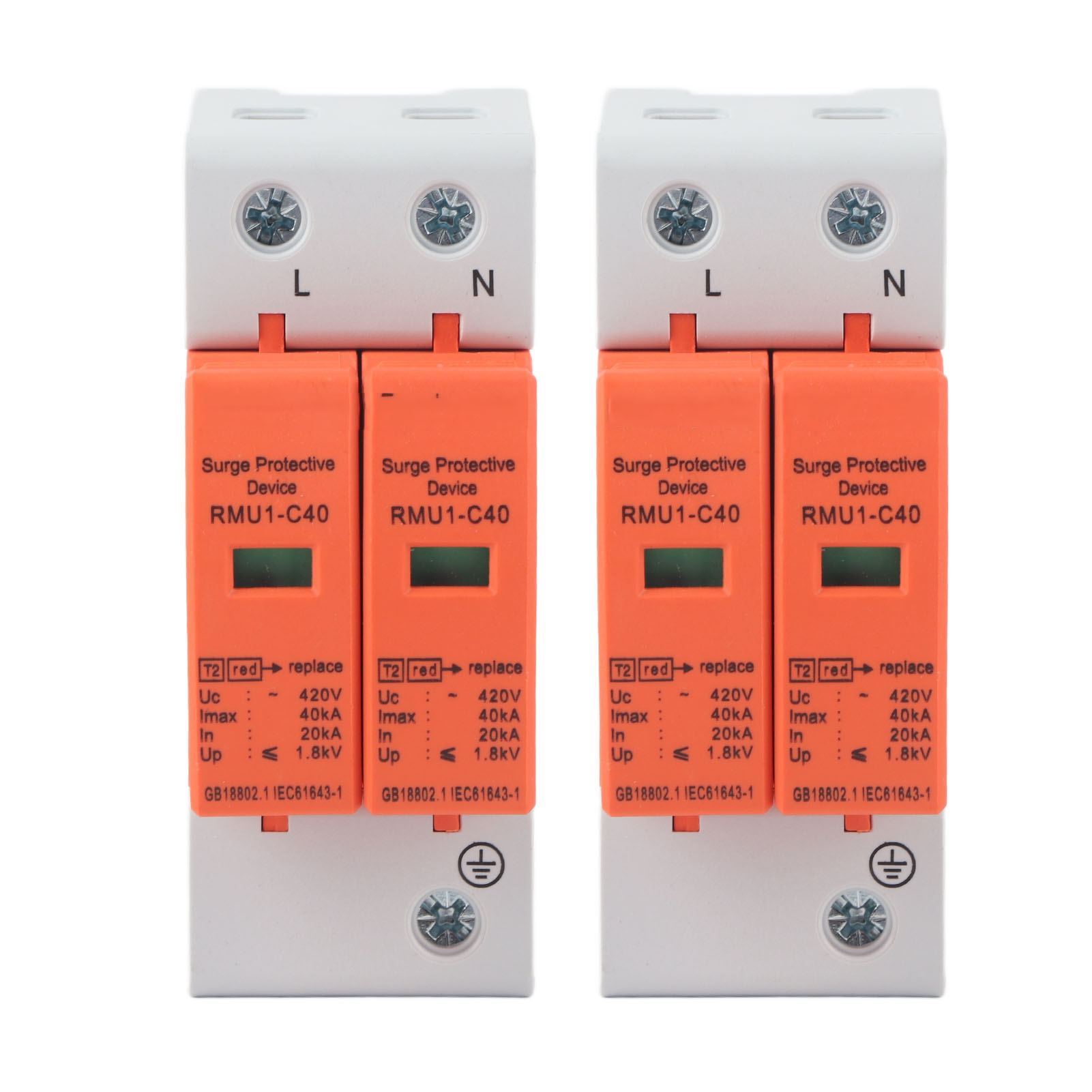 Stück Spd 2p 420v Überspannungsschutzgerät Für Die Elektrische Hausinstallation