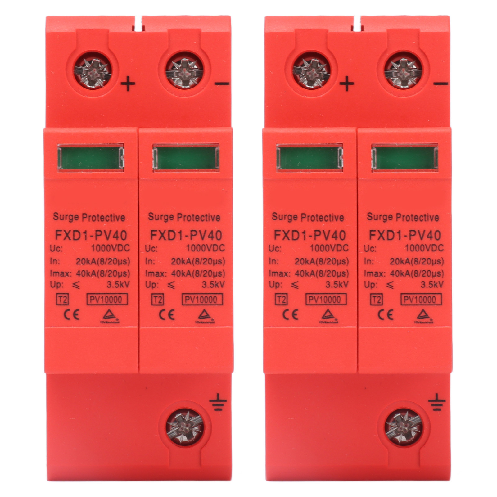 Stück Dc 2p 40ka Photovoltaik-überspannungsableiter Mit Fernsignal Für Solaranlagen Fxd1-pv401000v