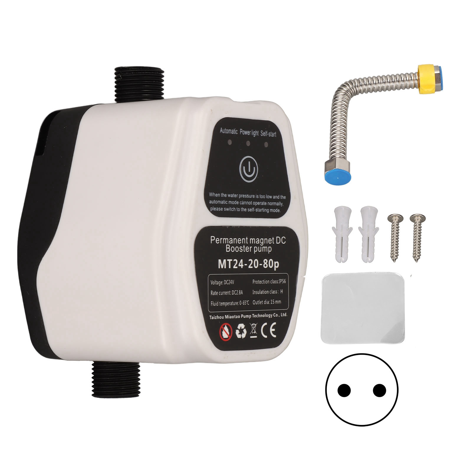 Automatische Dusch-boosterpumpe, Wandmontage, 100–240 V Gleichstrom Mit Eu-stecker, Erhöht Die Wasserzirkulation