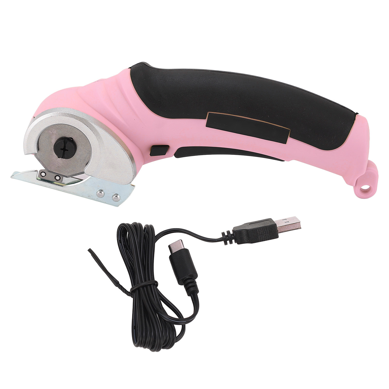 Kabellose Elektrische Schere Für Stoff Und Teppich, Wiederaufladbarer Tragbarer Cutter, Rosa, 240 U/min