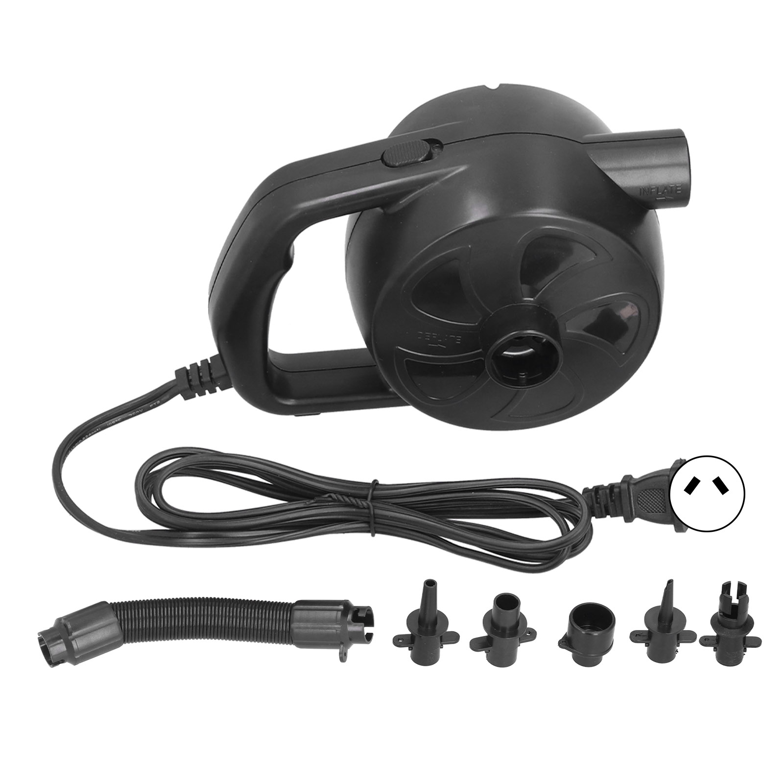 Leistungsstarke, Multifunktionale, Leise Und Kompakte Tragbare 300-w-elektroluftpumpe Mit 220-v-au-stecker