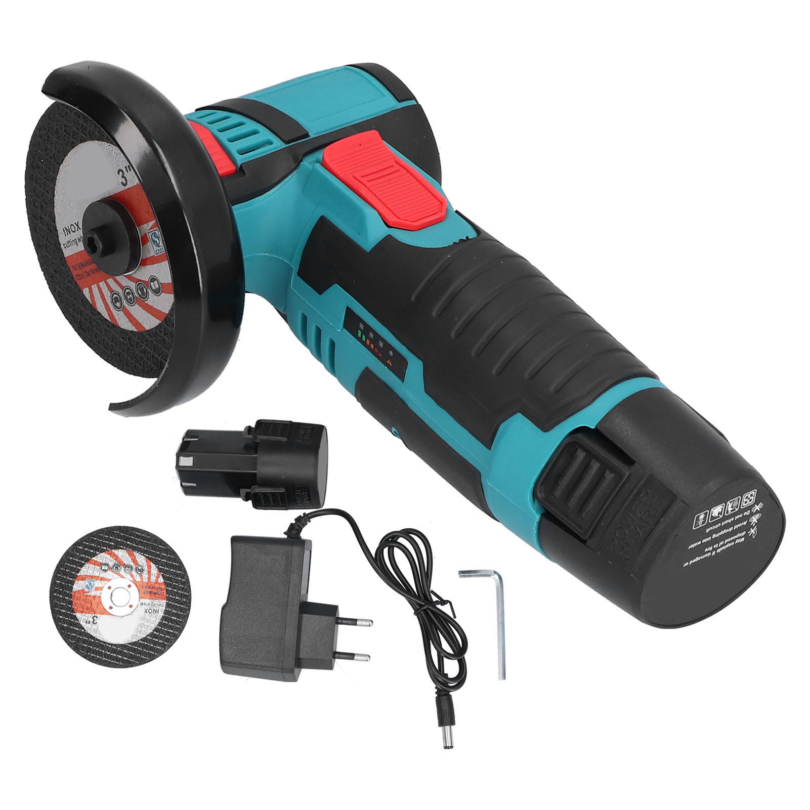 Tragbarer, Akkubetriebener Winkelschleifer Mit Bürstenlosem Motor Für Innenausbauarbeiten, Eu-stecker 100–240 V