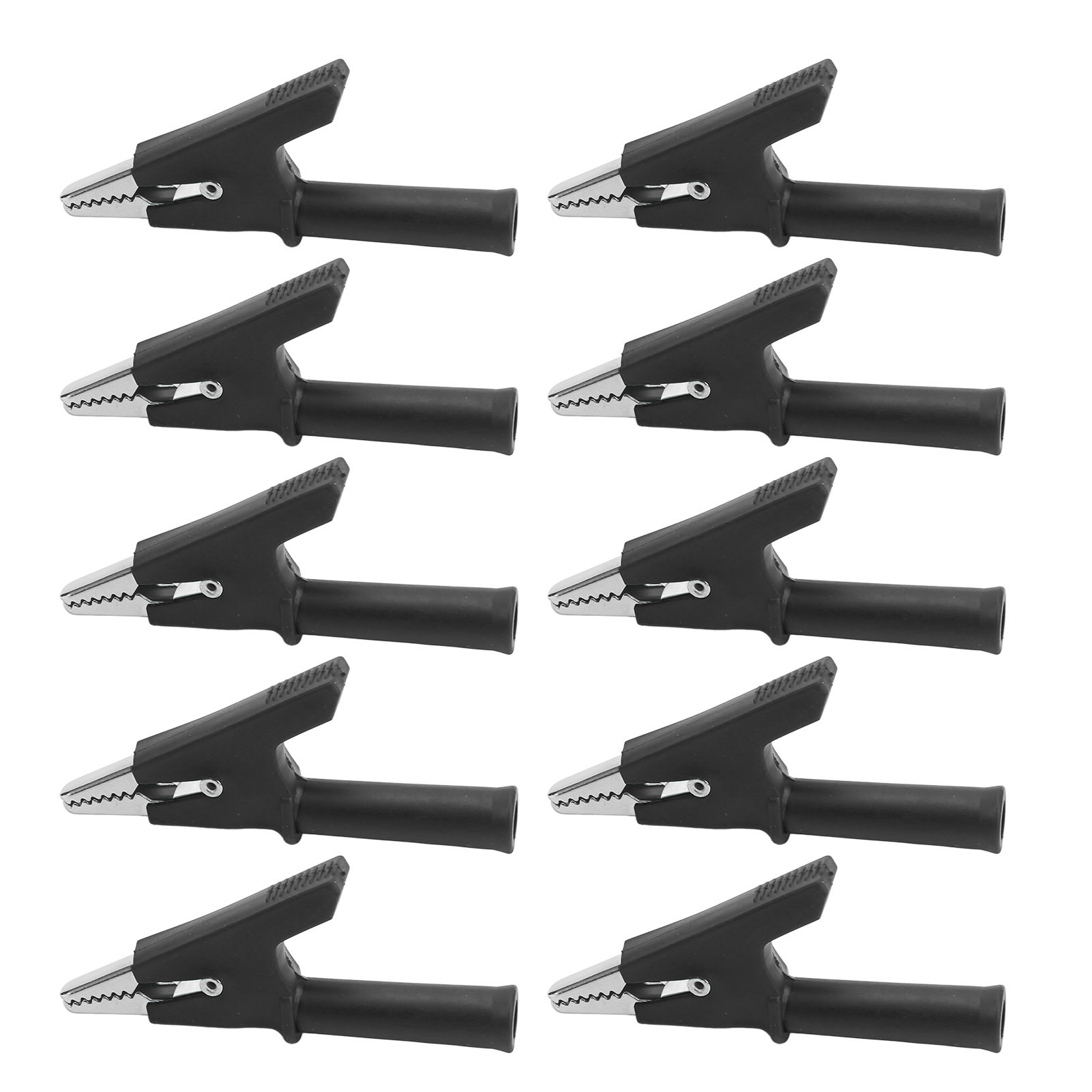 10-teiliges Set Mit 10-mm-krokodilklemmen (10 A) Und 4-mm-buchsen – Schwarzes Zubehörset