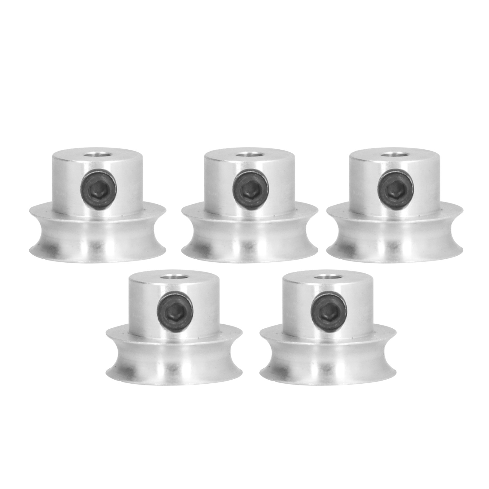 Feste Runde Riemenscheiben Mit Schrauben - 16 Mm Lochdurchmesser - Für Rundriemen - Langlebige Kraftübertragung - 5er-pack (5401000400016)