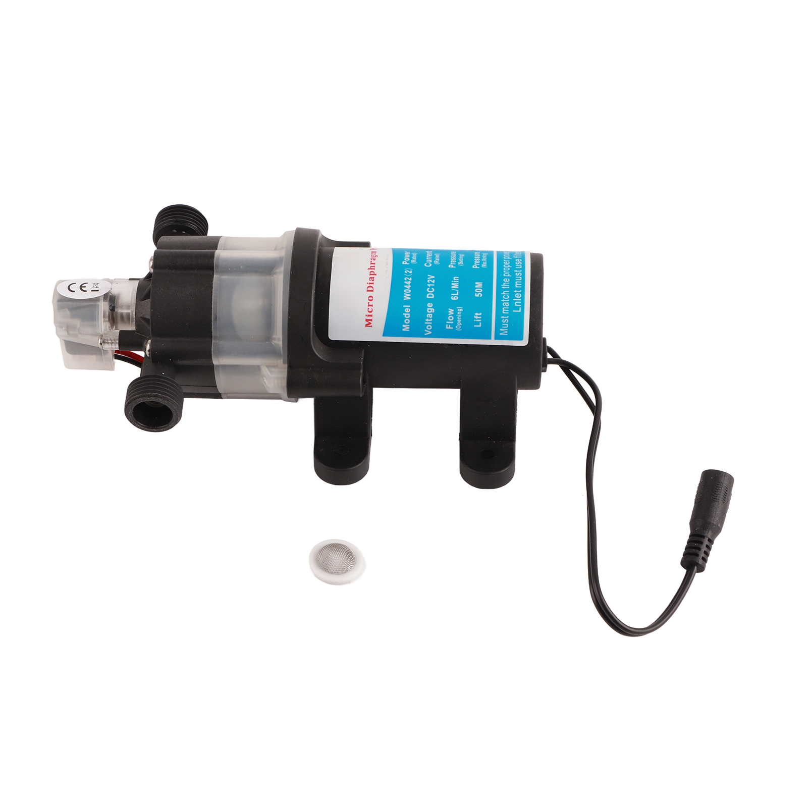 12v 80w Selbstansaugende Elektrische Membranpumpe, Leise Und Kompakt Mit Herausnehmbarem Filter Für Automatischen Überdruckschutz.
