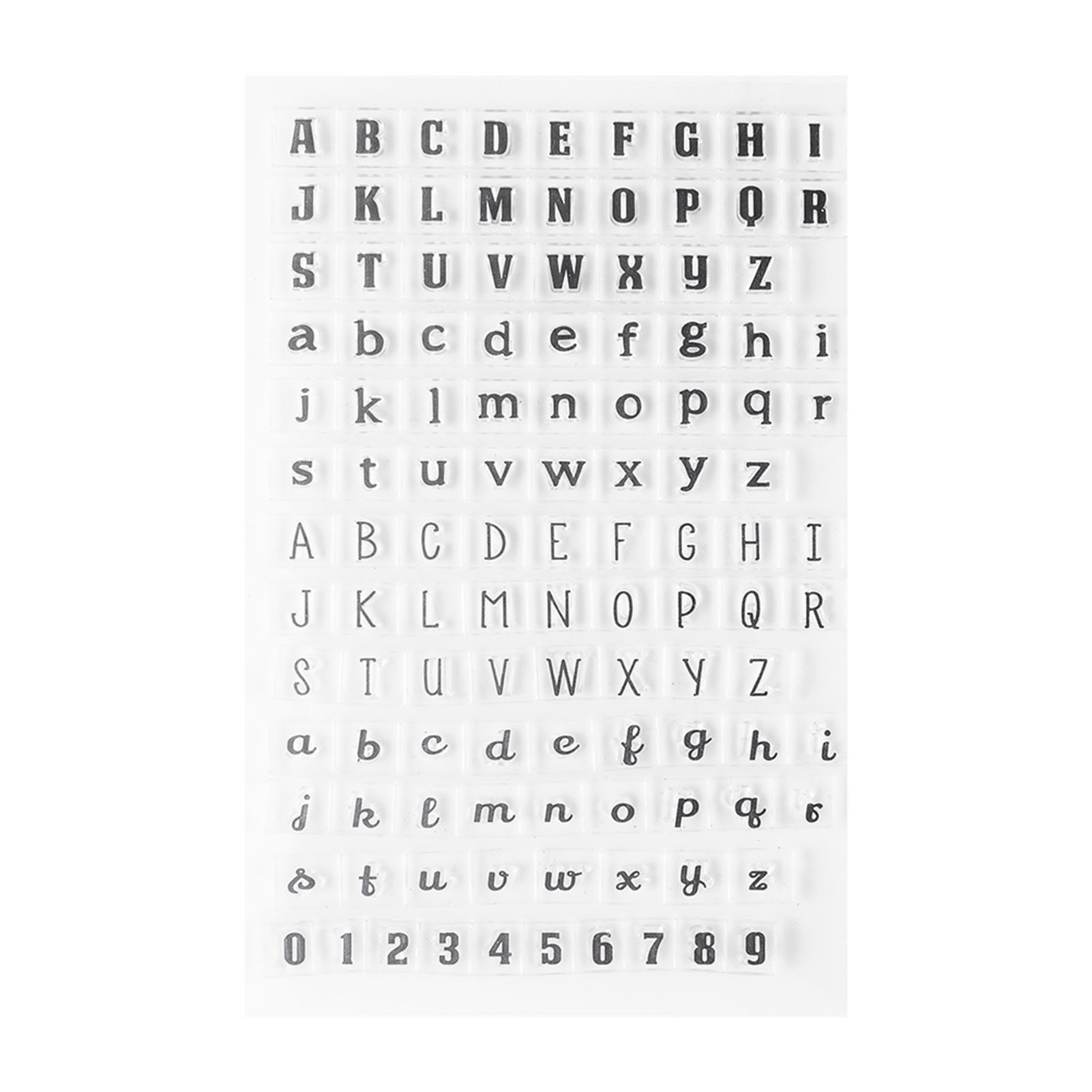 Transparenter Silikonstempel Mit Zahlen Und Buchstaben Für Diy-scrapbooking (groß- Und Kleinbuchstaben)