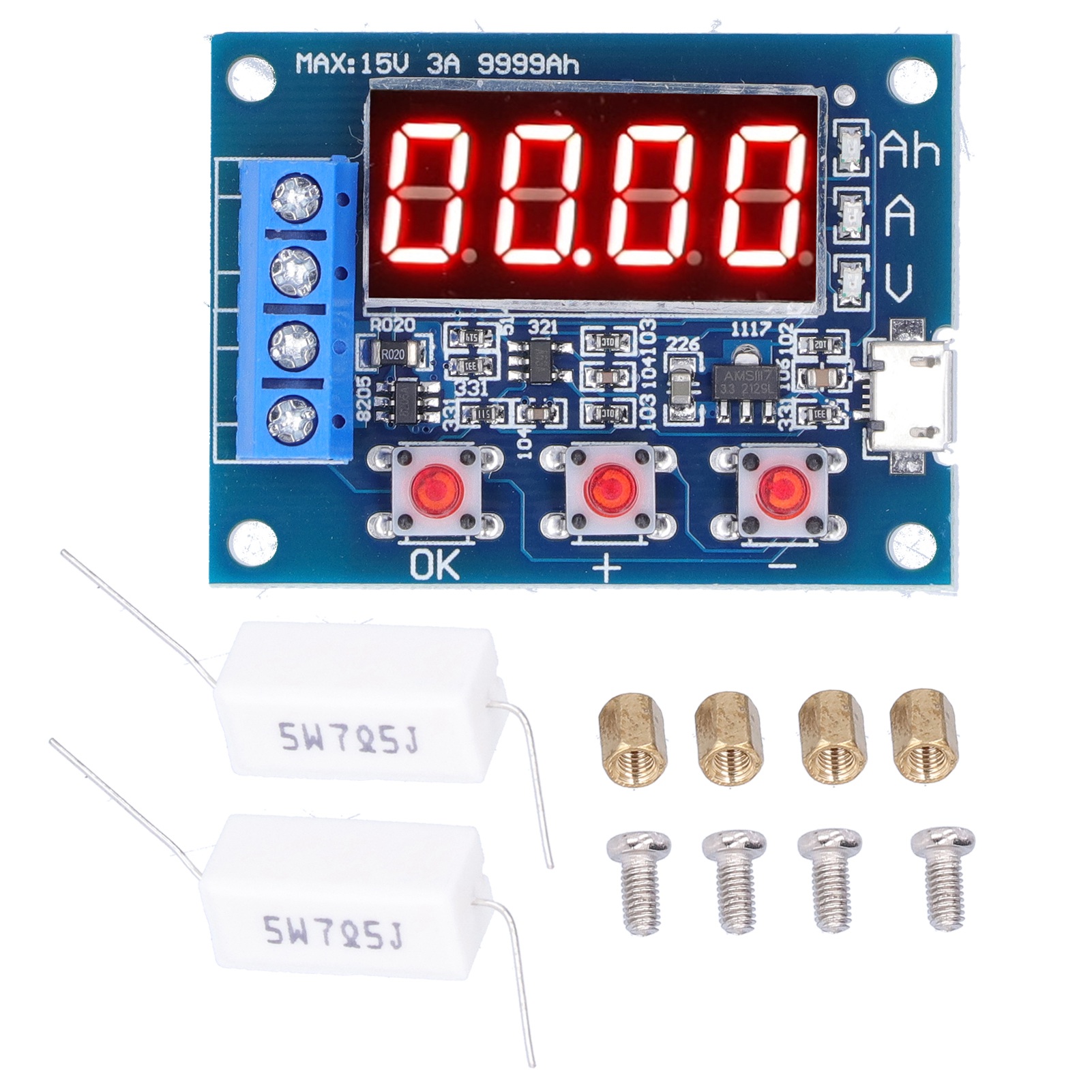 Led-entladetester Für 18650 12v Lithium-batterien, Dc 4,5-6v Kapazitätsüberwachung