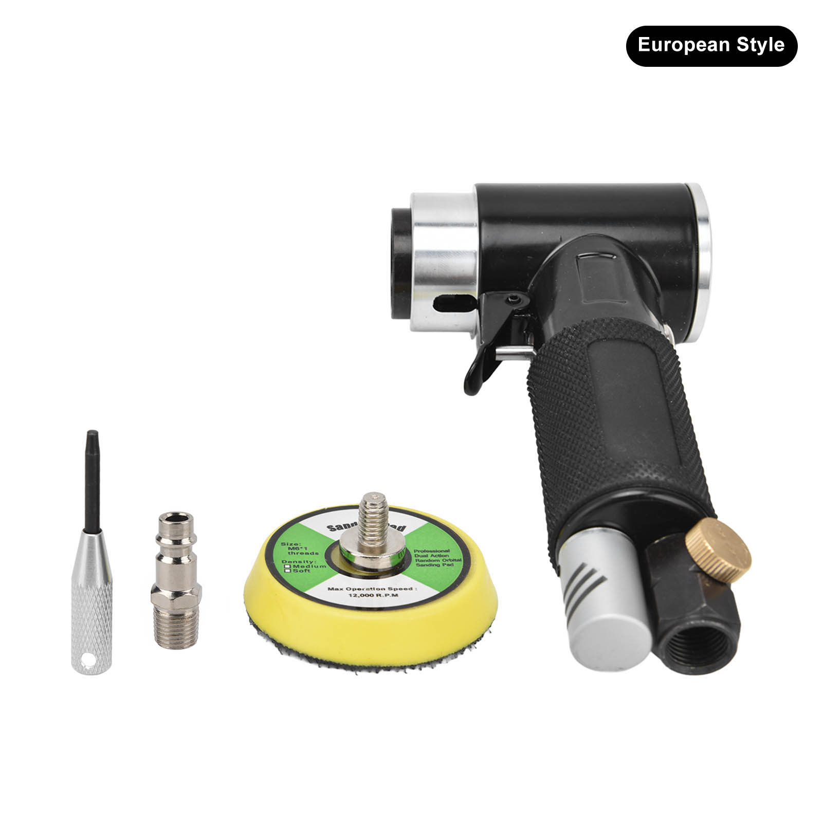 2-in-1-druckluft-exzenterschleifer, 12000 U/min, 0,6–0,8 Mpa, Modell Yc-2614 (europäische Ausführung)