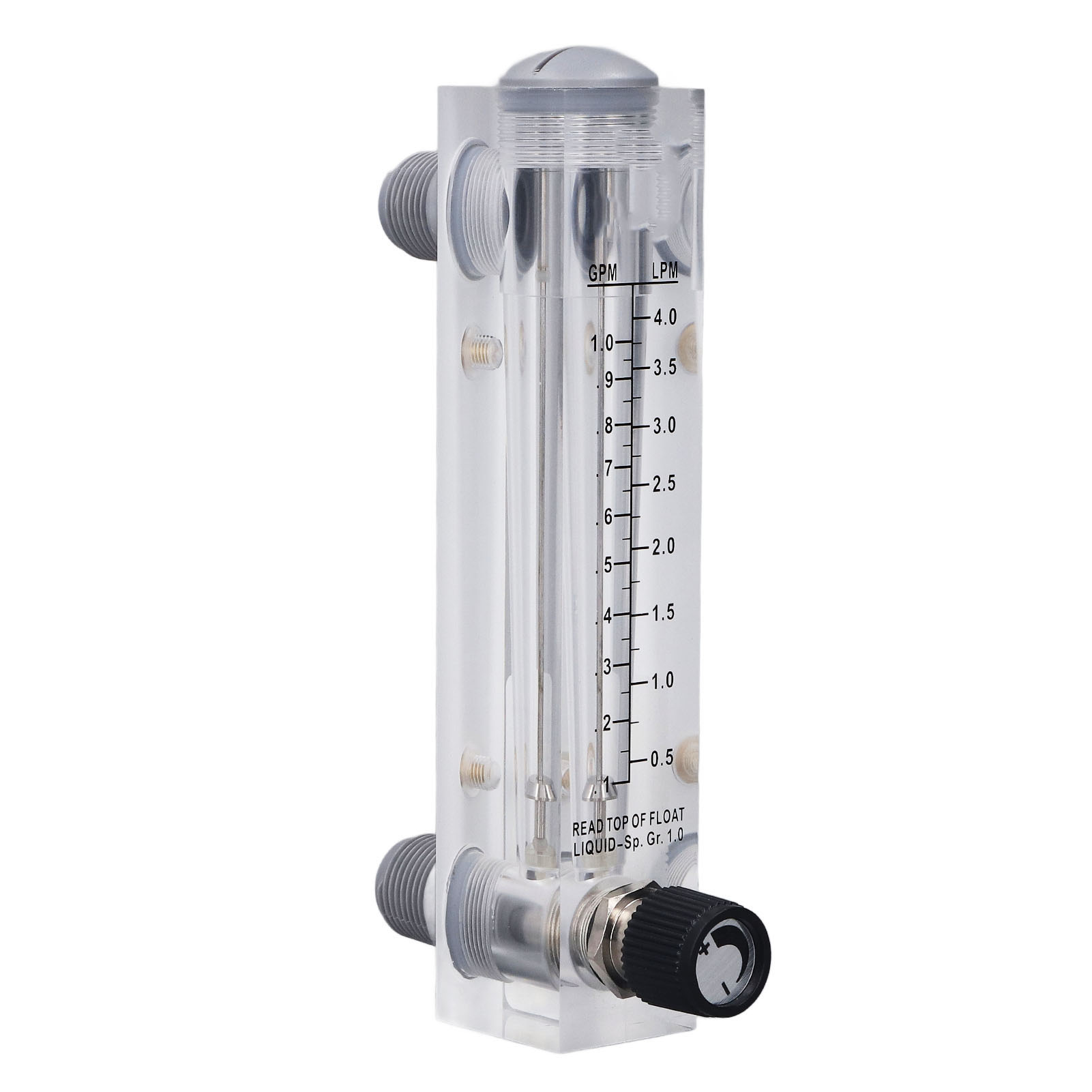 Robuster, Transparenter Acryl-durchflussmesser Für Flüssigkeiten Zur Durchflussmessung Und -regelung Von 0,1-1 Gpm