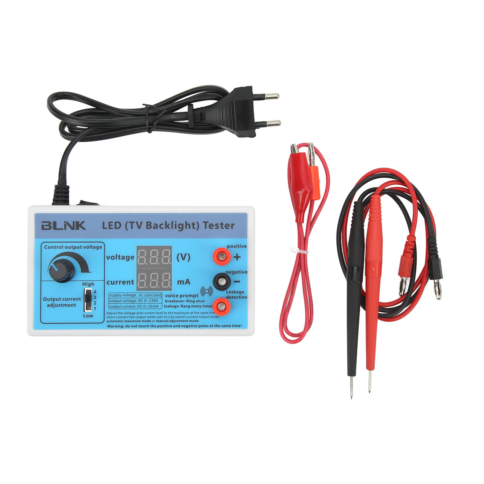 Multifunktionaler Led-hintergrundbeleuchtungstester Für Fernseher, Led-streifen Und Led-reparaturwerkzeug, 0–230-v-lichtdetektor, 220-v-eu-stecker